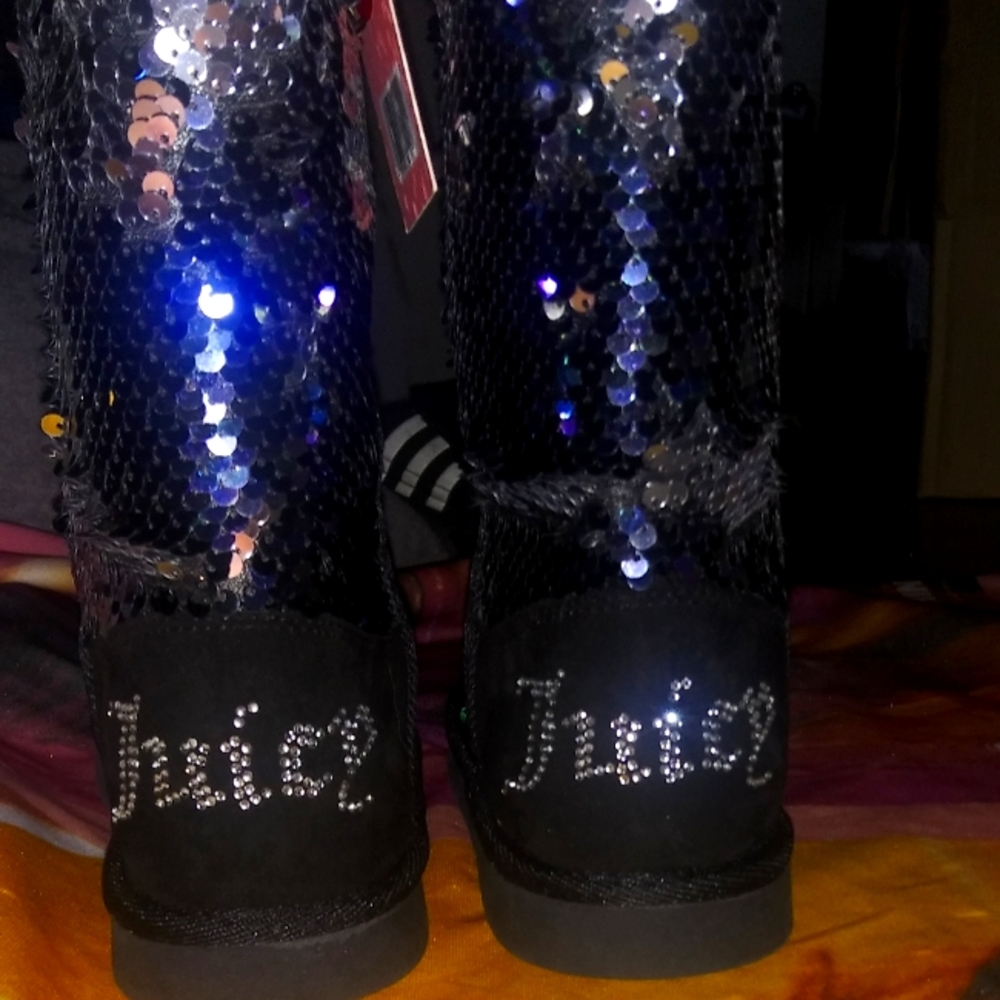 NWT Juicy Couture Sequin Boots